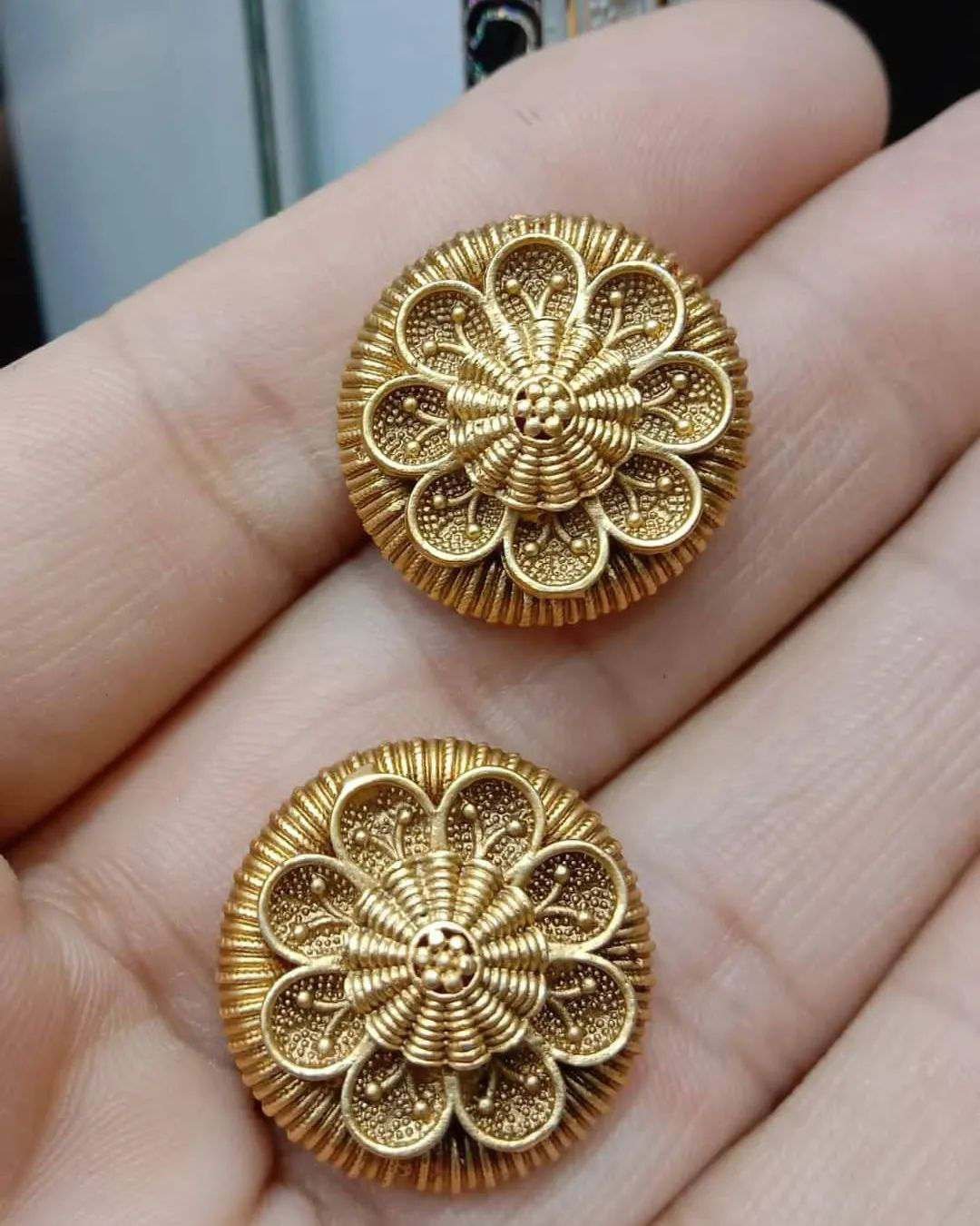 New Gold Plated Stud Earrings Design