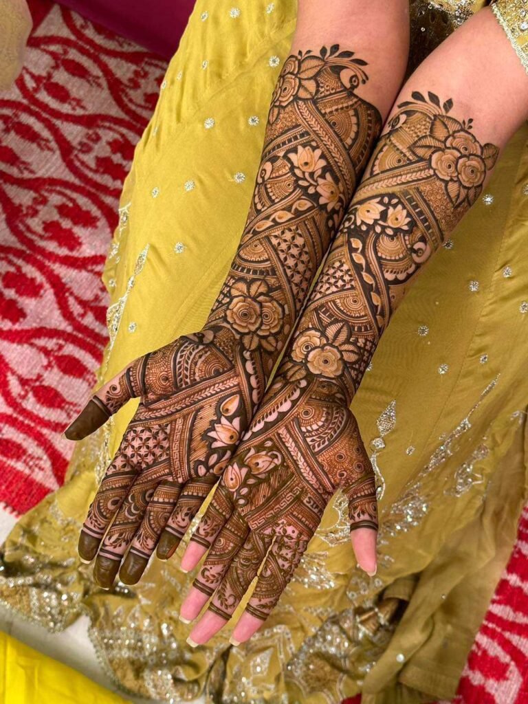 Full Hand Mehndi Design For Bridal