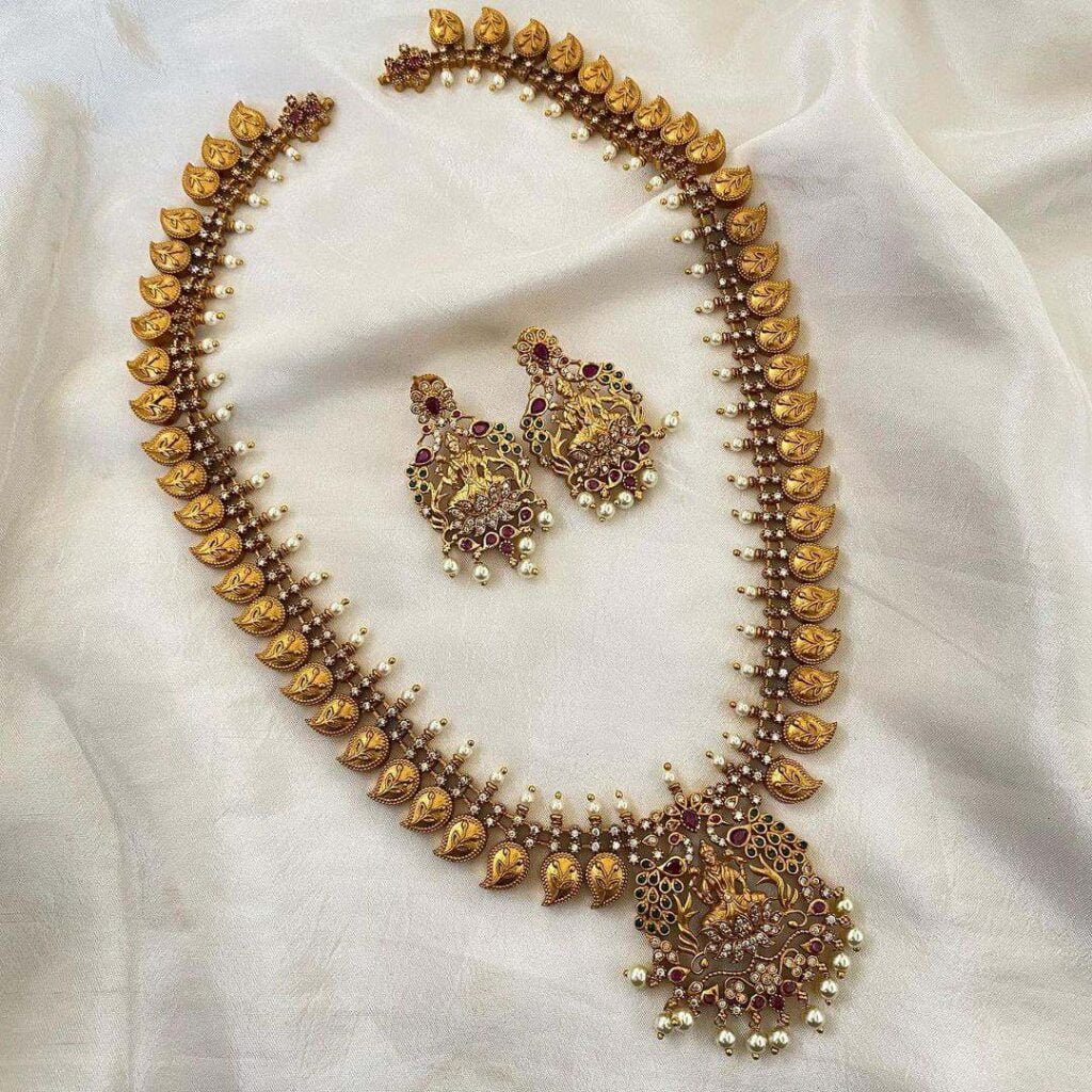 South Jewellery Long Necklace Design Set For women