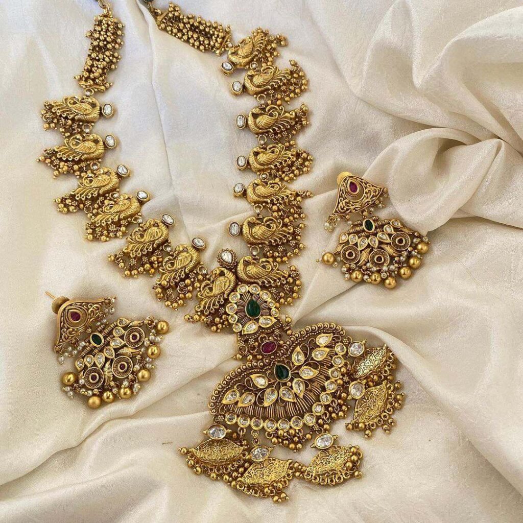 South Jewellery Long Necklace Design Set For women