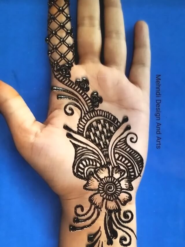 Simple Mehndi Designs for Front Hand