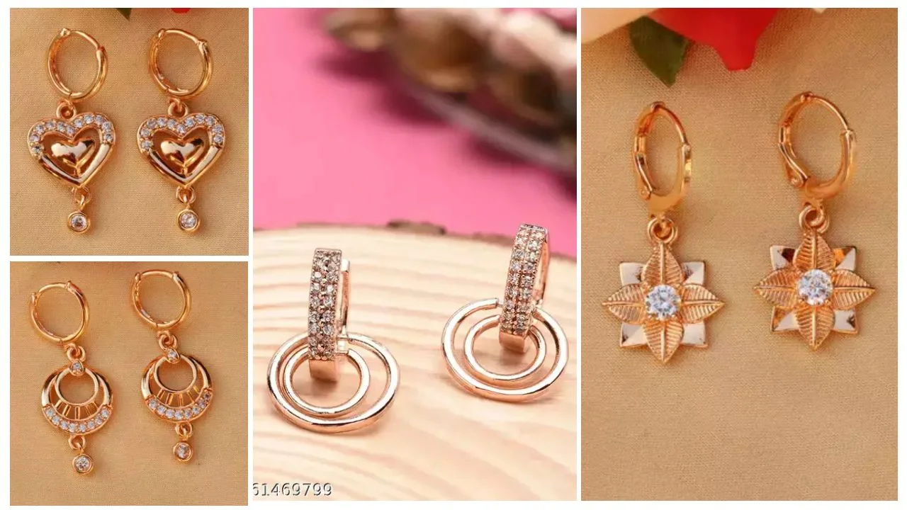 Rose Gold Bali Earrings Design – हर लुक को बनाए खास 4 Earrings DEsign