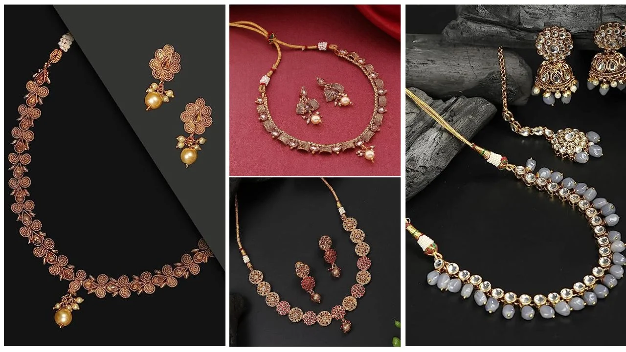 Jewellery Design : शादियों और त्योहारों के लिए परफेक्ट Gold Plated Jewelry Set – अब भारी छूट में उपलब्ध 4 Gold Plated Jewelry Set