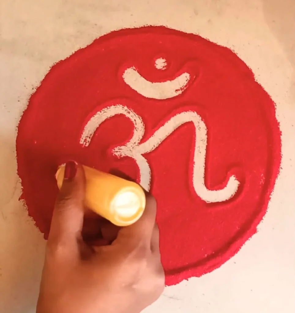 Om Rangoli design Navratri Rangoli design shorts shortvideo 0 26 screenshot e1693501704237