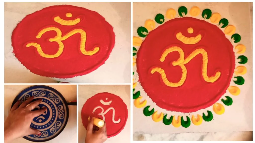 Om Rangoli Design Navratri Rangoli designs