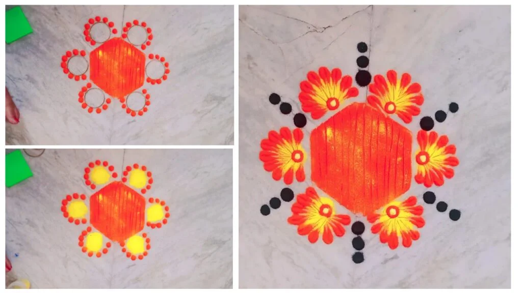 Easy Diwali Rangoli Design