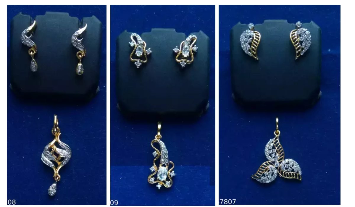 7 American Diamond Pendeant And Earring for Girls 4 Untitled Project 1