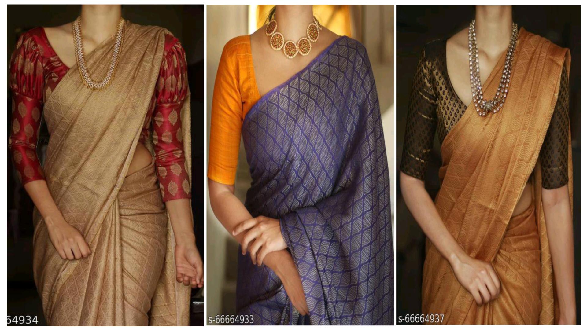 New Silk Sarees Designs For Women And Girls - Girls Fashion Ideas