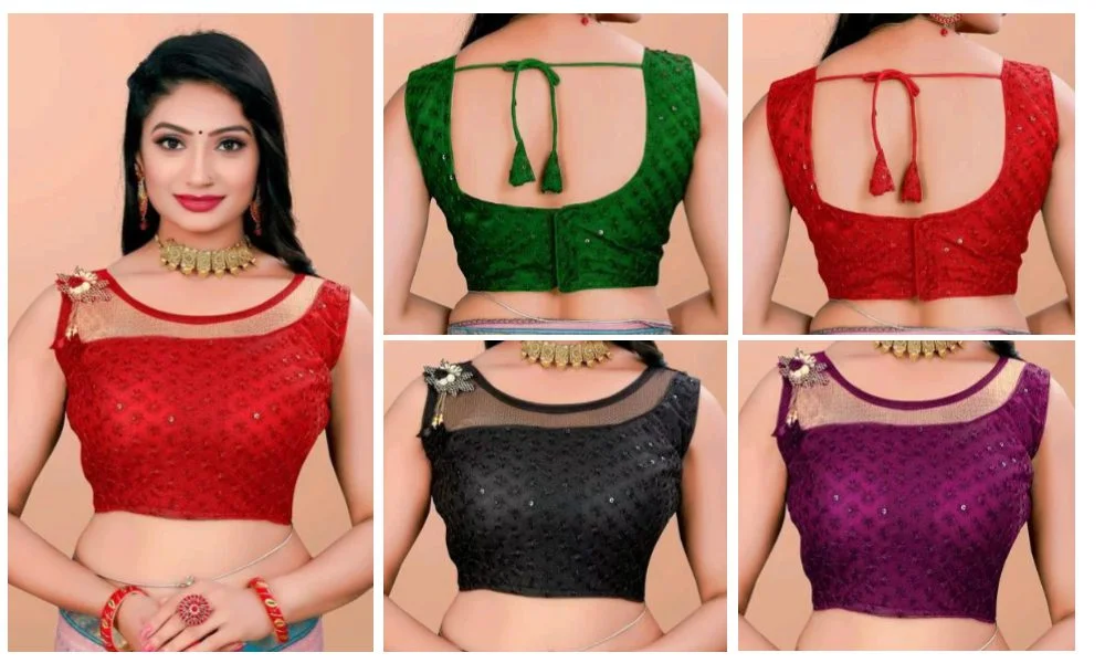 10 Sleeveless Saree Blouse Designs 2023 3 Sleeveless Blouse Design