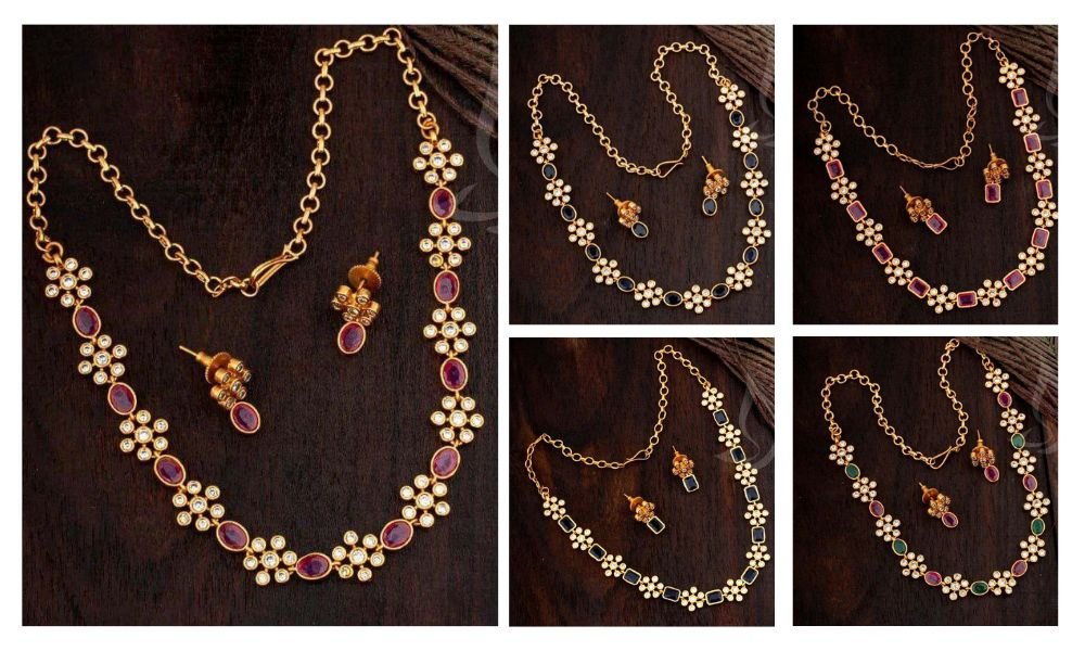 New And Trendy Necklace Design With Earrings