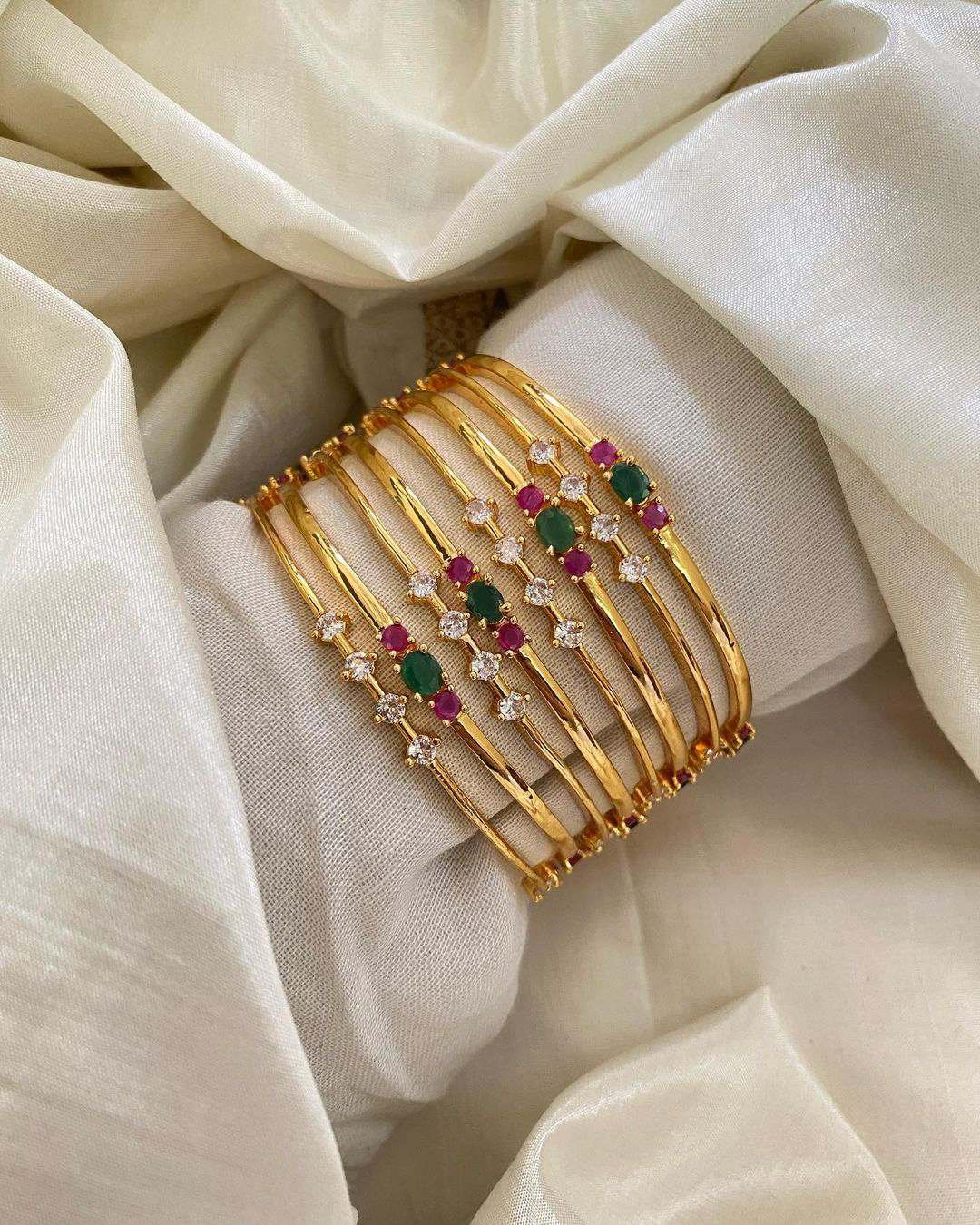 New GoldPlated Bangles Design For Women - Girls Fashion Ideas