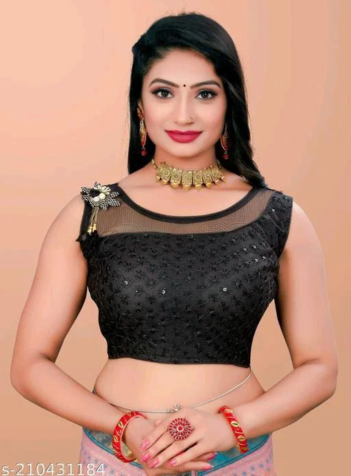 10 Sleeveless Saree Blouse Designs 2023 9 Sleeveless Blouse Design2