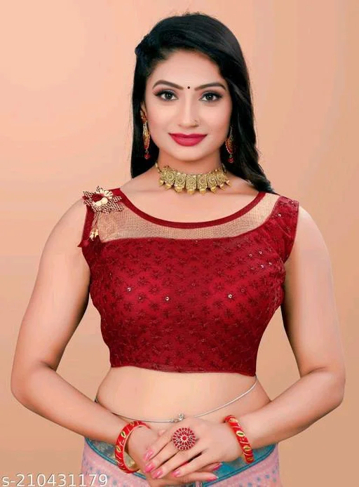 10 Sleeveless Saree Blouse Designs 2023 14 Sleeveless Blouse Design8