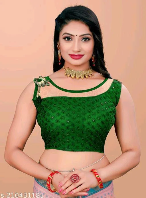 10 Sleeveless Saree Blouse Designs 2023 8 Sleeveless Blouse Design9