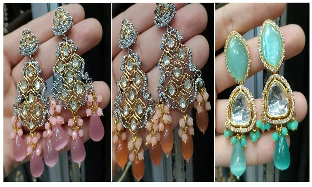 New Kundan Dangle Earrings Designs