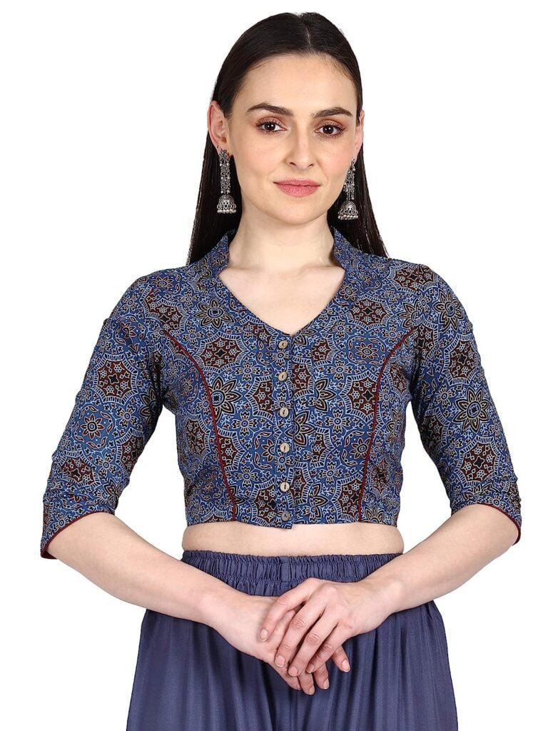  Mandarin Collar Blouse Design