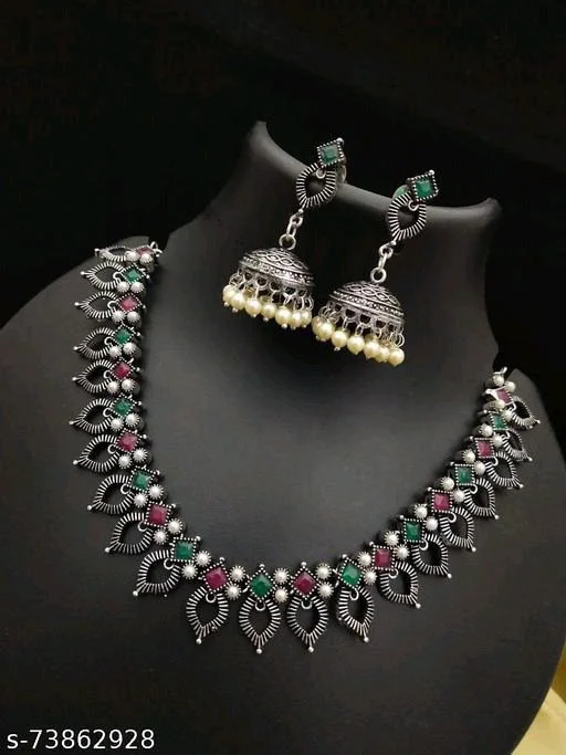 Jewellery design : German Silver Jewellery Set 6 German Silver Necklace1