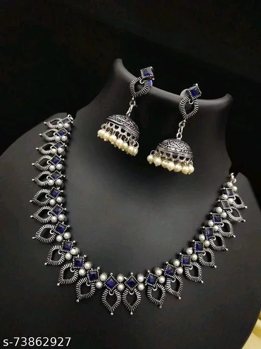 Jewellery design : German Silver Jewellery Set 9 German Silver Necklace4