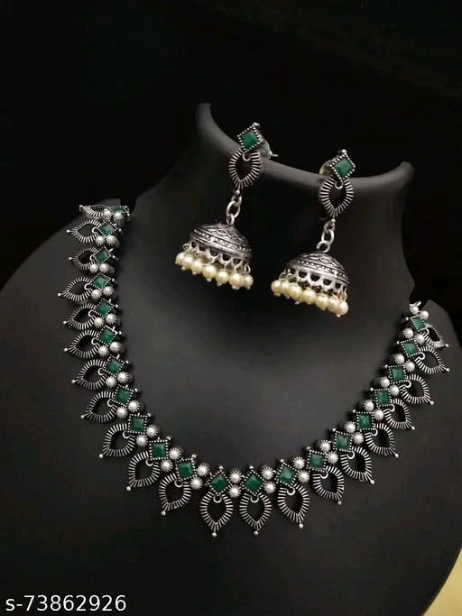 Jewellery design : German Silver Jewellery Set 8 German Silver Necklace6