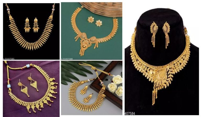 Jewellery Set : New Stylish Gold Plated Jewellery Design