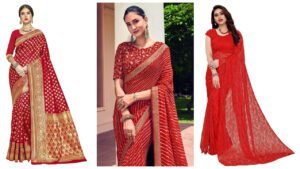 Red saree Design