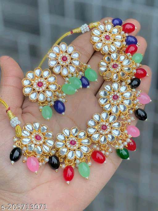 Necklace Design: New Kundan Choker Necklace Design with Earring
