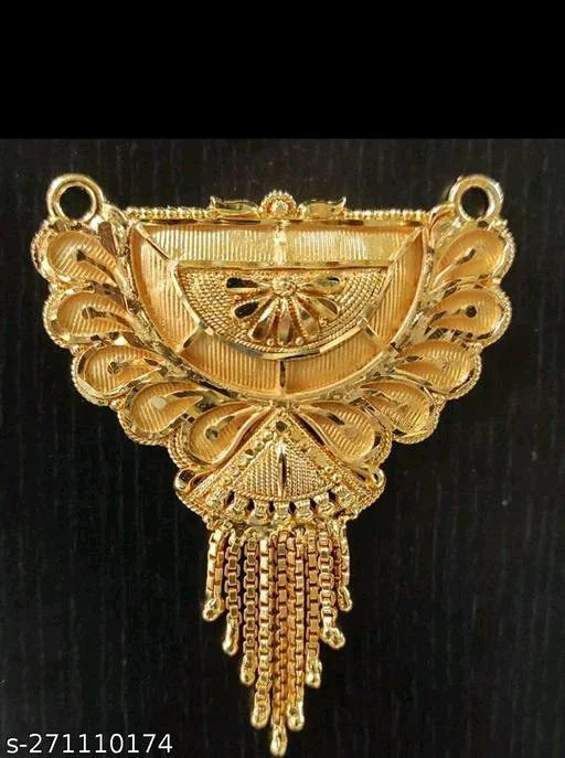 Mangalsutra Design : New Gold-plated Pendant For Mangalsutra 5 Mangalsutra Pendant Design2