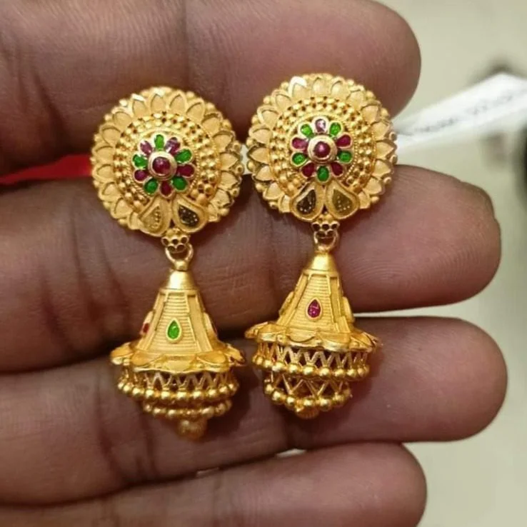 Earring Design: New Gold Plated Stylish Earring Design 6 Stylish Small Earring Design7