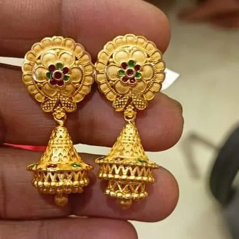 Earring Design: New Gold Plated Stylish Earring Design 10 Stylish Small Earring Design8