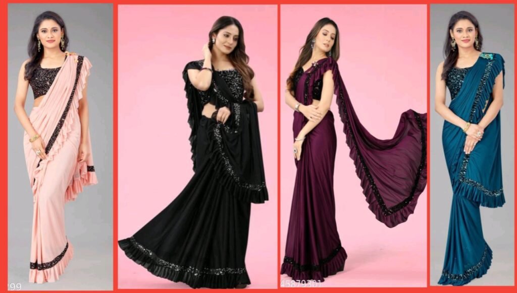 Lycra Saree: 10 New Readymade women Lycra Sarees under 1000