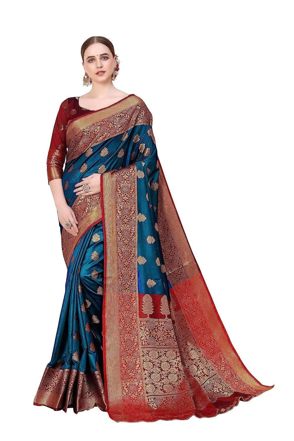 Kanchipuram Silk Blend Saree