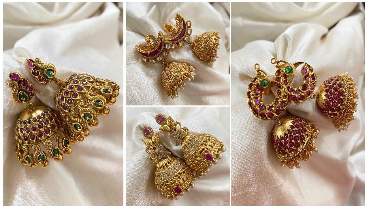 Earrings Design : New Goldplated Jhumka Earrings Designs 3 Goldplated Jhumka Earrings Designs