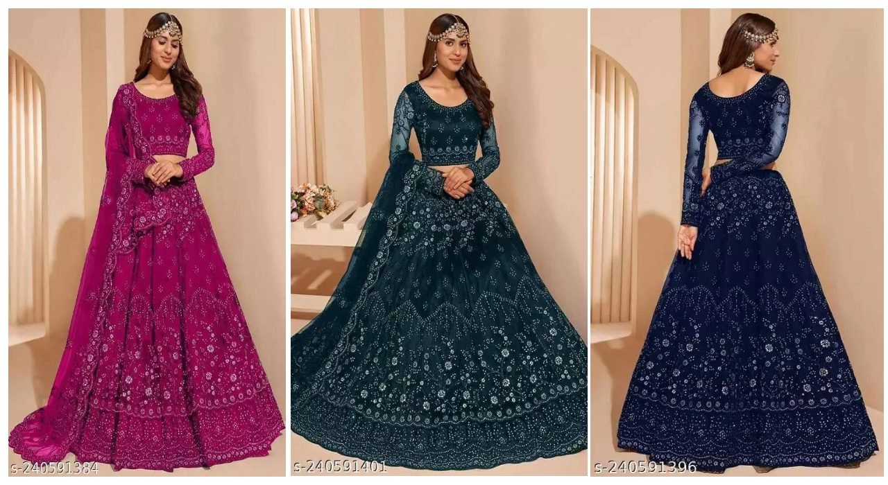 NEW NET LEHENGA CHOLI FOR GIRLS