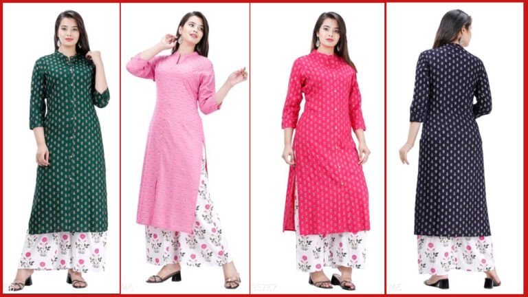 Women's Black & White Embroidered Kurta Set