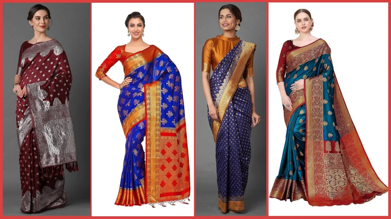 Saree Design : Stylish Kanchipuram Silk Sarees Collection 4 Stylish Kanchipuram Silk Sarees