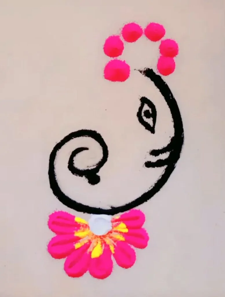 Ganeshji Rangoli Design