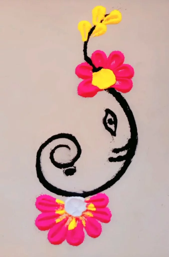 Ganeshji Rangoli Design