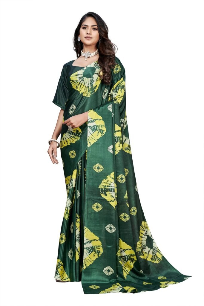 Beautiful green saree For Hariyali Teej 