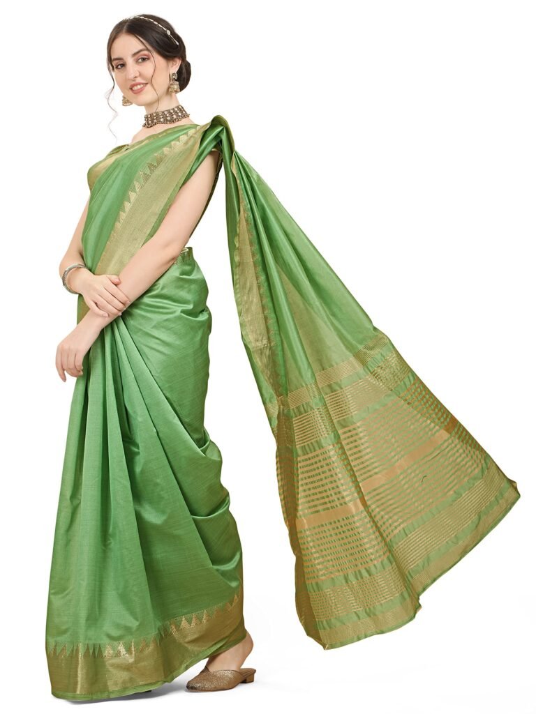 pista green saree