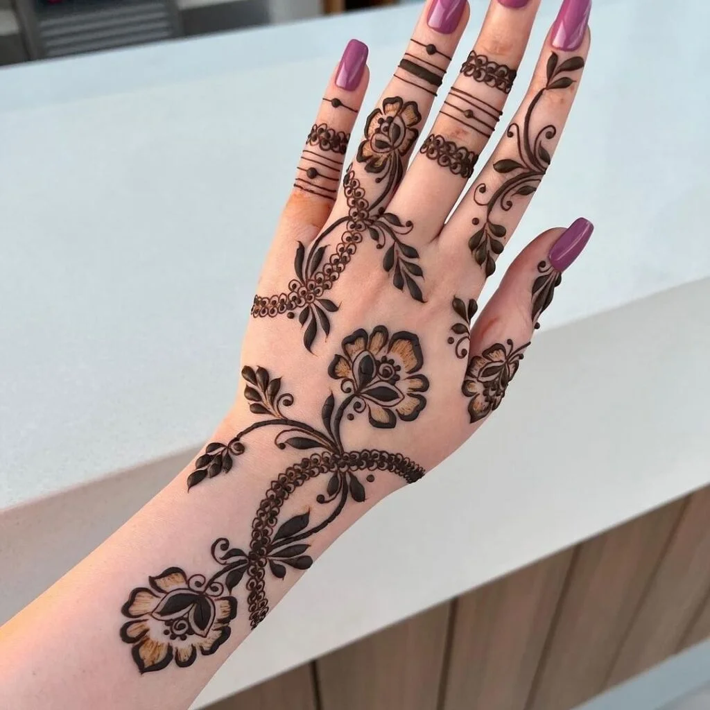 Simple Arabic Mehndi Designs7