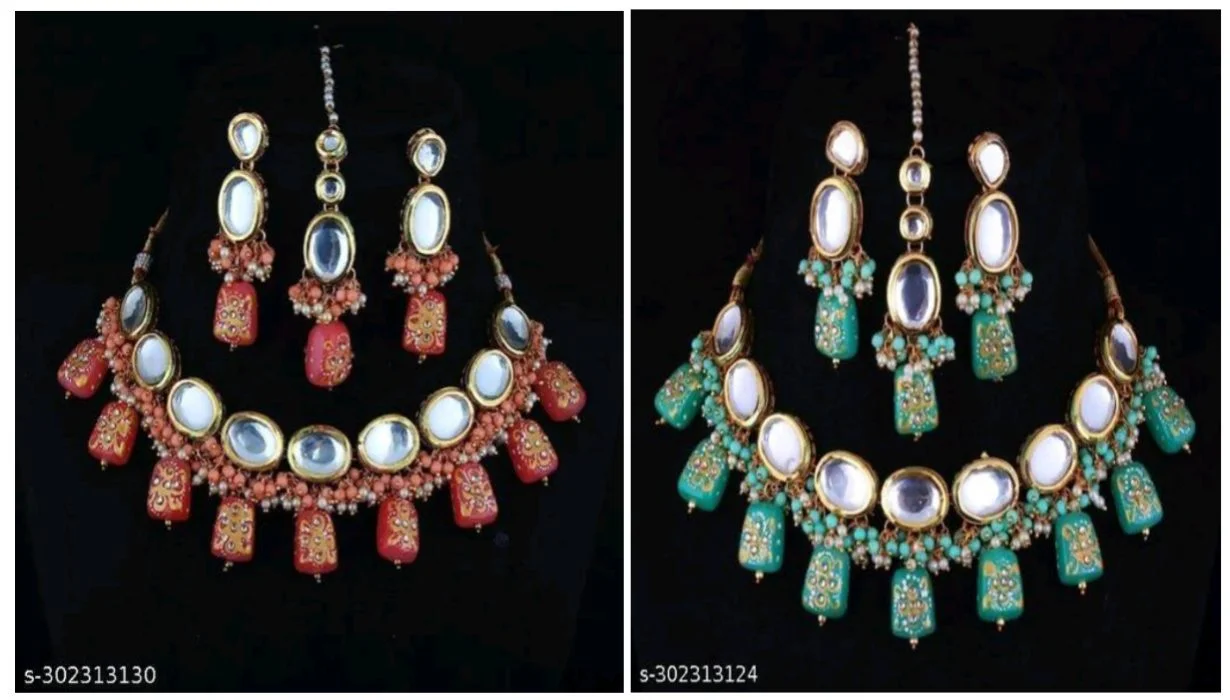 Jewellery set: New Kundan Stud Jewellery Designs For Women 3 20231001 221710