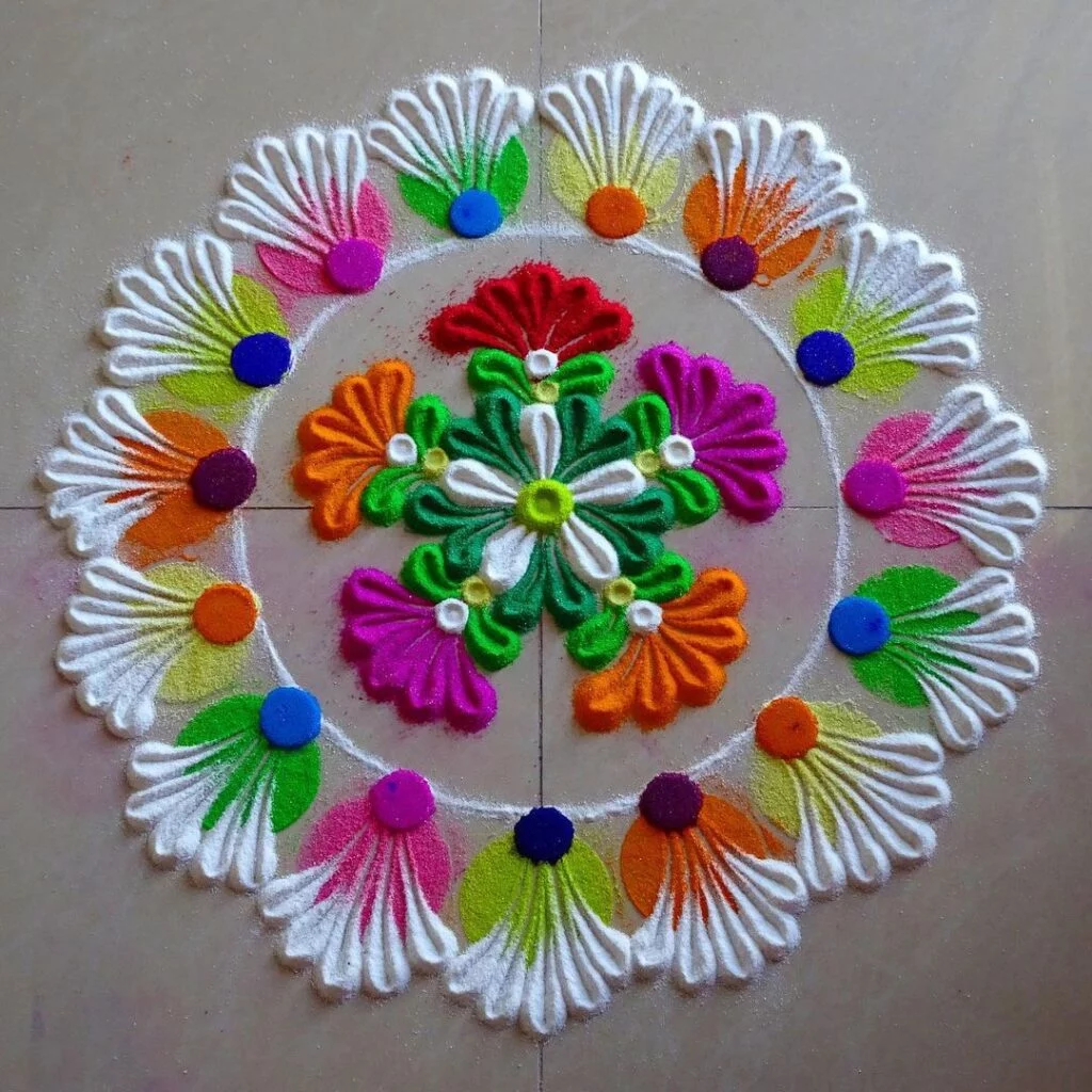 Rangoli Designs : Easy And Simple Rangoli Design For Diwali 2023 5 Simple Rangoli Design