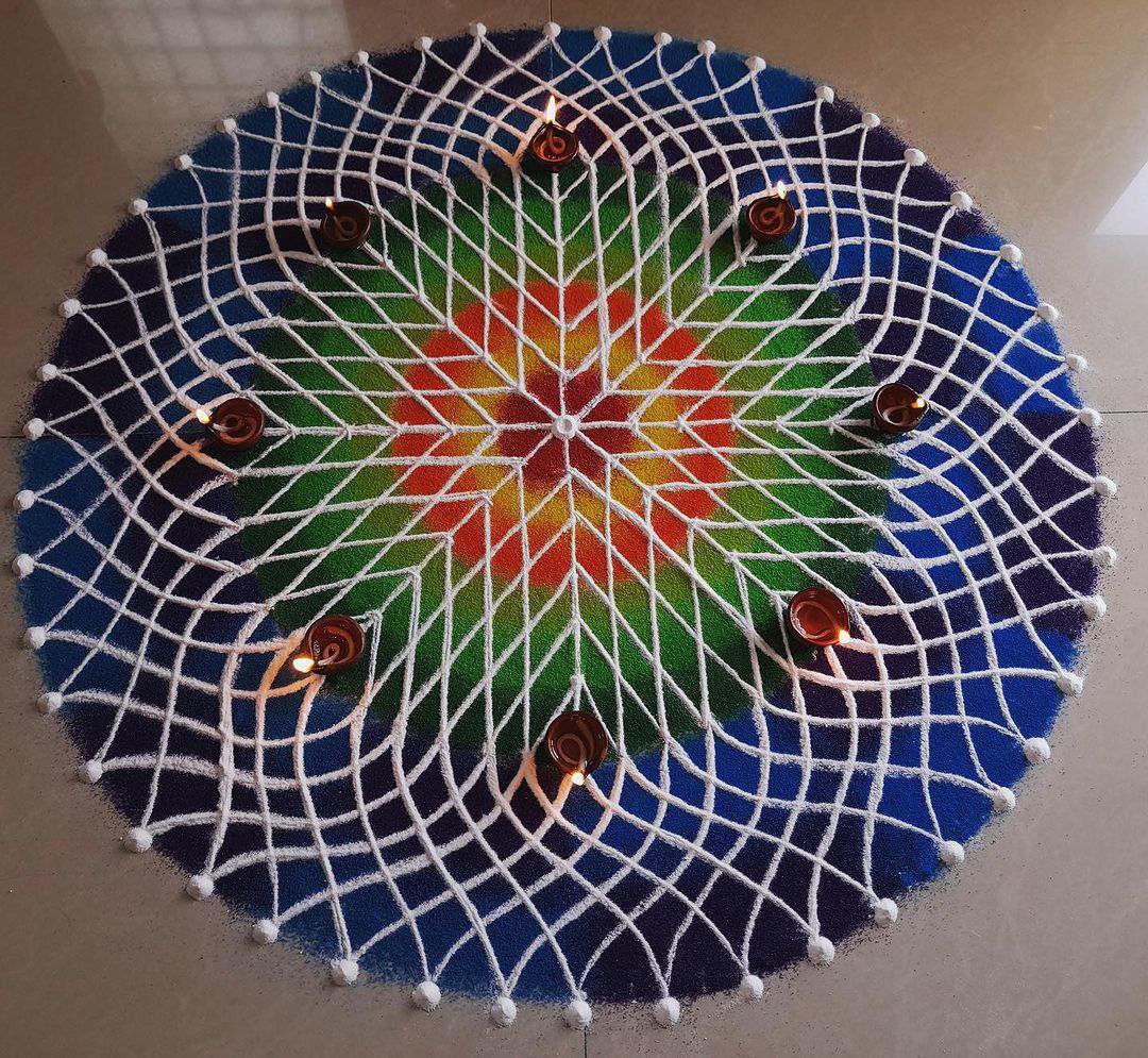 Rangoli Design : 10 Beautiful Simple Rangoli Design For Navratri ...