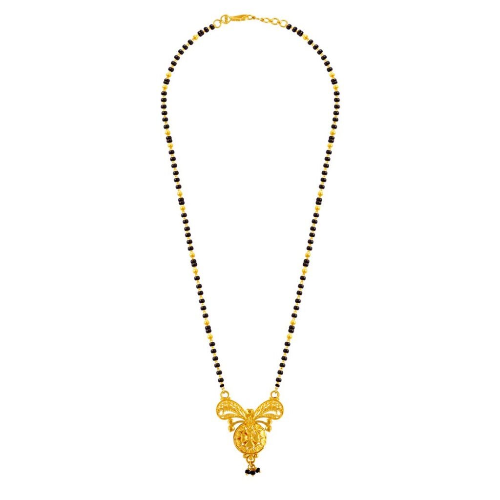 Gold Mangalsutra Design For KarwaChauth
