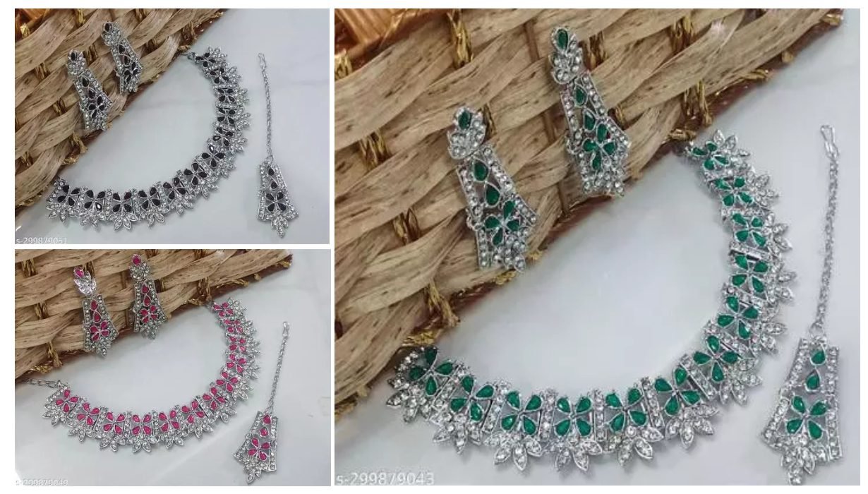 Necklace Set : Beautiful Kundan Necklace Set For Women 3 Kundan Necklace Set