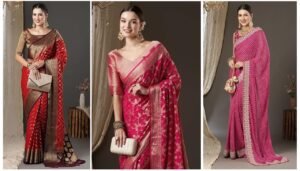 Georgette Saree for Karwa Chauth