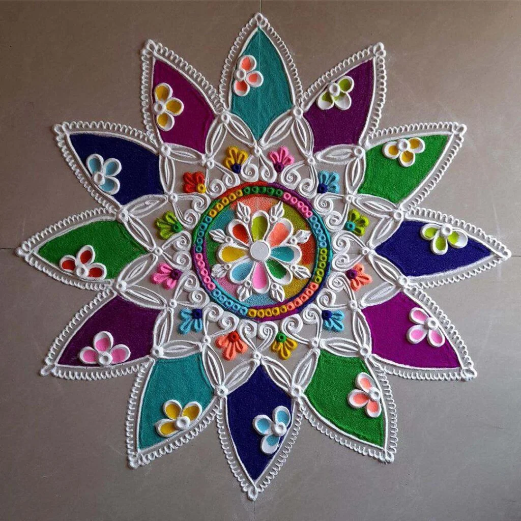 Rangoli Designs : Easy And Simple Rangoli Design For Diwali 2023 12 Simple Rangoli Design