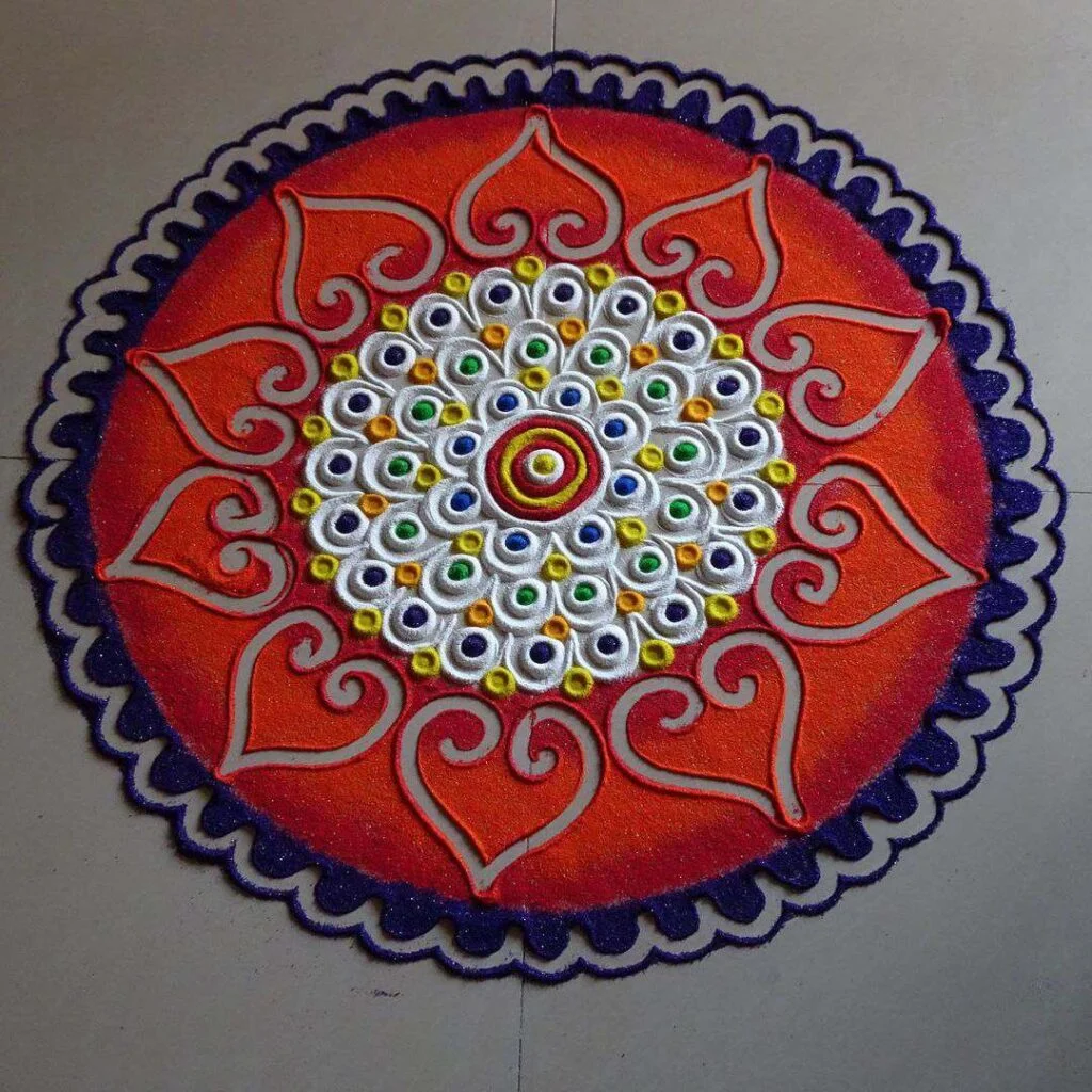 Rangoli Designs : Easy And Simple Rangoli Design For Diwali 2023 10 Simple Rangoli Design Image