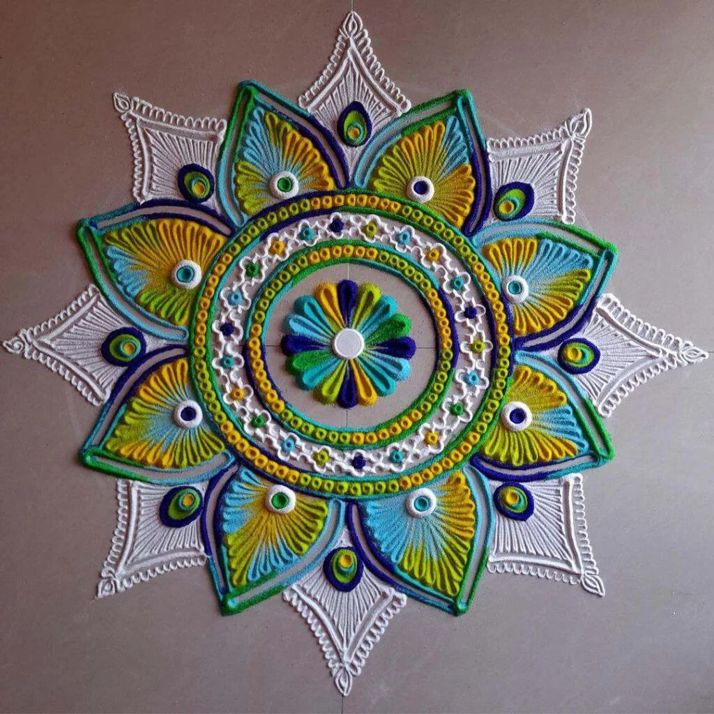 Rangoli Designs : Easy And Simple Rangoli Design For Diwali 2023 7 Simple Rangoli Design Image
