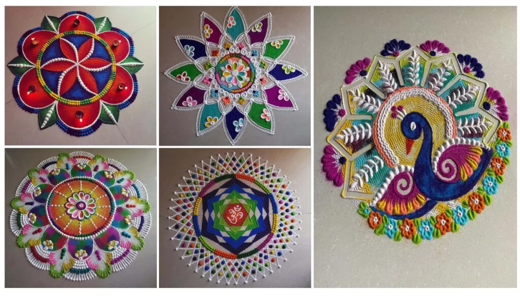 Simple Rangoli Design For Navratri